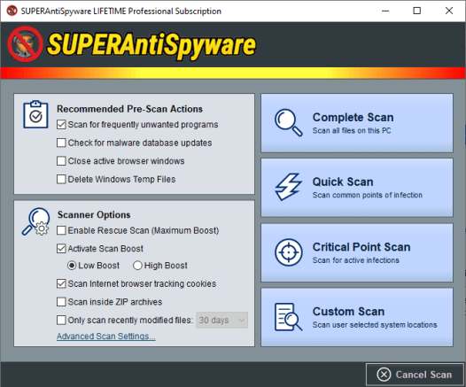 SUPERAntiSpyware Professional X crack 10 with License Key Download